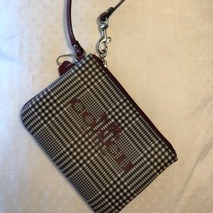 Plaid Coach Wristlet
